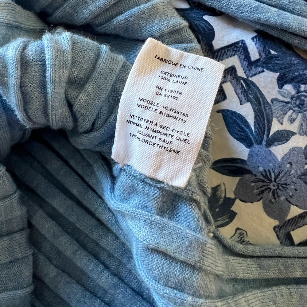 Helmut Lang Sky Blue Ribbed Turtleneck Sweater - Picture 5 of 7
